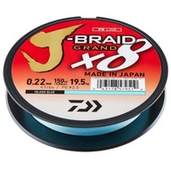 Daiwa J-Braid Grand X8 oplet 135m 0,18mm 12,5kg MODRÁ 12796-018