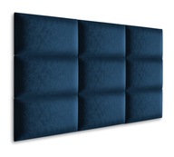 Čalúnený STENENÝ PANEL 50x30cm Námornícka modrá Velúr