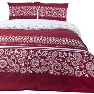 Flanelové obliečky 160x200 HRUBÉ 100% BAVLNA Łowicz bordó ornament Flanelové obliečky 160x200 HRUBÉ 100% BAVLNA Łowicz bordó ornament