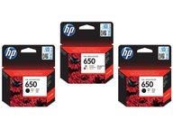 ORIGINÁLNA SÚPRAVA ATRAMENTOV HP #650 2X ČIERNA+FARBA ORIGINÁLNA SÚPRAVA ATRAMENTOV HP #650 2X ČIERNA+FARBA