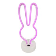 NEON LED lampa zajac, NA BATERII + USB