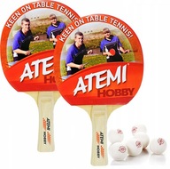PING PONGOVÝ SET 2x HOBBY ATEMI PALETY + 6x loptičky 3v1 PING PONGOVÝ SET 2x HOBBY ATEMI PALETY + 6x loptičky 3v1