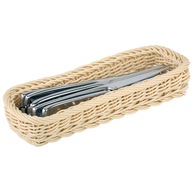 Košík na príbor polyratanový kôš 27cmx10cm béžový Košík na príbor polyratanový kôš 27cmx10cm béžový
