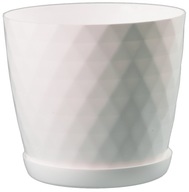 Obliečka na kvetináč s podstavcom CRISTAL 25 cm, BIELA Obliečka na kvetináč s podstavcom CRISTAL 25 cm, BIELA