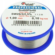 CÍN S PÁJKOVÝM SPOJOM 100g 1mm CÍN S PÁJKOVÝM SPOJOM 100g 1mm