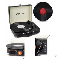 Gramofón FENTON v kufri, čierny, USB BT AUX+ VINYL