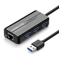 Ugreen 20265 USB-A / RJ45 1000 Mbps HUB 3x sieťový adaptér USB 3.0