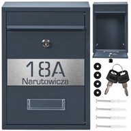 POŠTOVNÁ SCHRÁNKA NA LISTY POŠTA ANTRACITOVÁ OCEL + LAMINÁT S VYRAZOVANÍM ADRESY POŠTOVNÁ SCHRÁNKA NA LISTY POŠTA ANTRACITOVÁ OCEL + LAMINÁT S VYRAZOVANÍM ADRESY