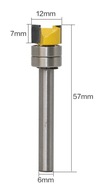 Priama fréza s ložiskom 12mmx7mm Stopka 6mm