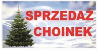 Pevný reklamný banner 2m x 1m Vianočný stromček Predaj Pevný reklamný banner 2m x 1m Vianočný stromček Predaj