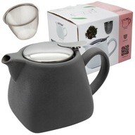 Infuser Čajová kanvica Keramická kanvica Sivá 550 ml so sitkom Infuser Čajová kanvica Keramická kanvica Sivá 550 ml so sitkom