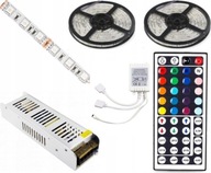 KIT 20m 600 LED RGB pásik, 44 budič, napájací zdroj KIT 20m 600 LED RGB pásik, 44 budič, napájací zdroj