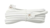 Kábel Telefónny kábel 2x RJ11 6p2c 30m biely