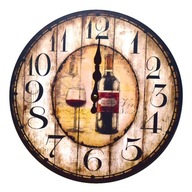 Nástenné hodiny s vínovou klasikou SILENT READABLE Ø34