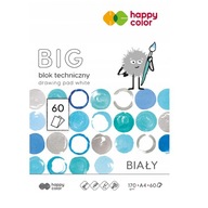 VEĽKÝ TECHNICKÝ BLOK HAPPY A4 / 60 BIELECH LISTOV 170G