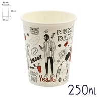 Papierové šálky na kávu 250 ml - New Day 100 ks šálky na čaj Papierové šálky na kávu 250 ml - New Day 100 ks šálky na čaj