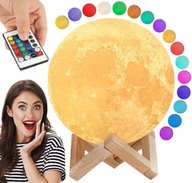 MESAČNÁ NOČNÁ LAMPA 3D STOLNÁ LAMPA MESAČNÁ LAMPA 45 cm SVETLO RGB + DIAĽK. MESAČNÁ NOČNÁ LAMPA 3D STOLNÁ LAMPA MESAČNÁ LAMPA 45 cm SVETLO RGB + DIAĽK.