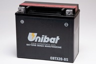 Unibat CBTX20-BS, batéria YTX20-BS, 18AH 270A
