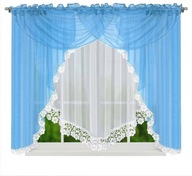 Záclonový závoj s Guipure 400x155cm modrý Záclonový závoj s Guipure 400x155cm modrý