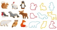 CUKROVÁ PASTA COOKIE MOUNTS ZOO Zvieratá x9 CUKROVÁ PASTA COOKIE MOUNTS ZOO Zvieratá x9