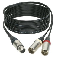 KLOTZ Mikrofónny kábel STEREO XLR - 2x MONO, 3m