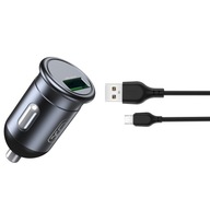 XO autonabíjačka CC46 QC 3.0 18W 1x USB sivá + microUSB kábel