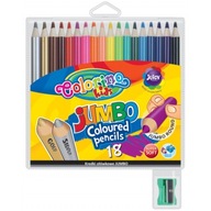 COLORINO JUMBO okrúhle ceruzky, 18 farieb