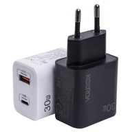 Keerda USB-A USB-C QC PD 30W nástenná nabíjačka Keerda USB-A USB-C QC PD 30W nástenná nabíjačka