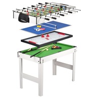 Hrací stôl 4v1: stolný futbal, biliard, tenis, hokej