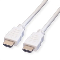 HDMI Ethernetový M/M 3D kábel biely 1080p 10m