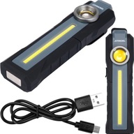 DIELENSKÁ LAMPA COB LED NABÍJACIA SVATKA 3V1 300LM HÁČKOVÝ MAGNET DIELENSKÁ LAMPA COB LED NABÍJACIA SVATKA 3V1 300LM HÁČKOVÝ MAGNET