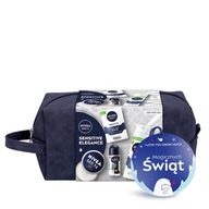 NIVEA MEN SENSITIVE ELEGANCE Sada kozmetiky pre mužov + kozmetická taštička NIVEA MEN SENSITIVE ELEGANCE Sada kozmetiky pre mužov + kozmetická taštička