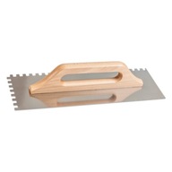 Nerezové zubové hladidlo 130 x 380 mm na omietky, malty, hrebeň 6 x 6 mm Nerezové zubové hladidlo 130 x 380 mm na omietky, malty, hrebeň 6 x 6 mm