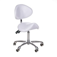 Kozmetická stolička BY-3004 s opierkou, biela