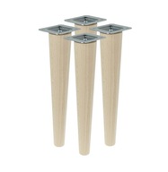 4x Nohy, rovné bukové drevené nohy, sada 25 cm 4x Nohy, rovné bukové drevené nohy, sada 25 cm