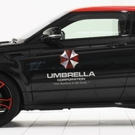 Nálepky na auto Umbrella Resident E v bielom štýle Nálepky na auto Umbrella Resident E v bielom štýle