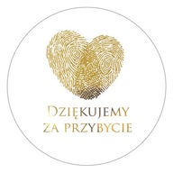 ĎAKUJEME, ŽE STE PRIŠLI pozlátené svadobné nálepky ĎAKUJEME, ŽE STE PRIŠLI pozlátené svadobné nálepky