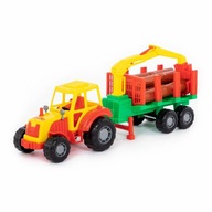 Traktor Polesie s prívesom na drevo rôzne farby Traktor Polesie s prívesom na drevo rôzne farby