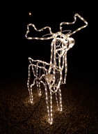 REINDEER 3D LED TEPLEJ BIELY POHYB. HLAVA 125 cm XXL REINDEER 3D LED TEPLEJ BIELY POHYB. HLAVA 125 cm XXL