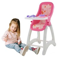 Polesie Vysoká stolička pre bábiky, ružová/biela