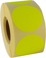 samolepiace etikety žlté 8cm okrúhle nálepky