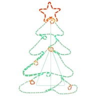 Vianočná svetelná dekorácia v tvare vianočného stromčeka,