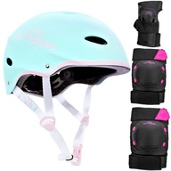 RAVEN Set Helma F511 Mint/Pink S + chrániče S RAVEN Set Helma F511 Mint/Pink S + chrániče S
