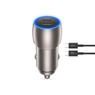 XO autonabíjačka CC51 PD 40W 2x USB-C sivá + USB-C - USB-C kábel XO autonabíjačka CC51 PD 40W 2x USB-C sivá + USB-C - USB-C kábel