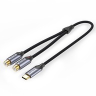 VENTION USB Type-C --- Samica 2x RCA (Cinch) 0,5m VENTION USB Type-C --- Samica 2x RCA (Cinch) 0,5m