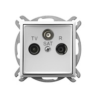 RTV-SAT zásuvka biela Ospel ARIA GPA-US/m/00