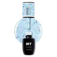 Hybridný lak na nechty MYLAQ My Blue Flakes 5 ml Hybridný lak na nechty MYLAQ My Blue Flakes 5 ml