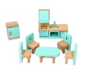 Kuchynský nábytok do dreveného domčeka pre bábiky Lelin