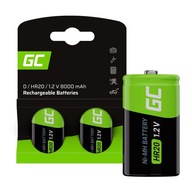 2x BATÉRIE D HR20 R20 1,2V 8000mAh ZELENÉ ČLÁNKY BATÉRIE veľká kapacita 2x BATÉRIE D HR20 R20 1,2V 8000mAh ZELENÉ ČLÁNKY BATÉRIE veľká kapacita