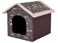 HOBBYDOG domček BUDA Bronz s nápismi 63x60x70cm - R5